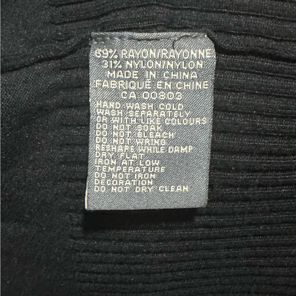 Black Zippered Cardigan with Button Accents - Size Small - Picture 8 of 8